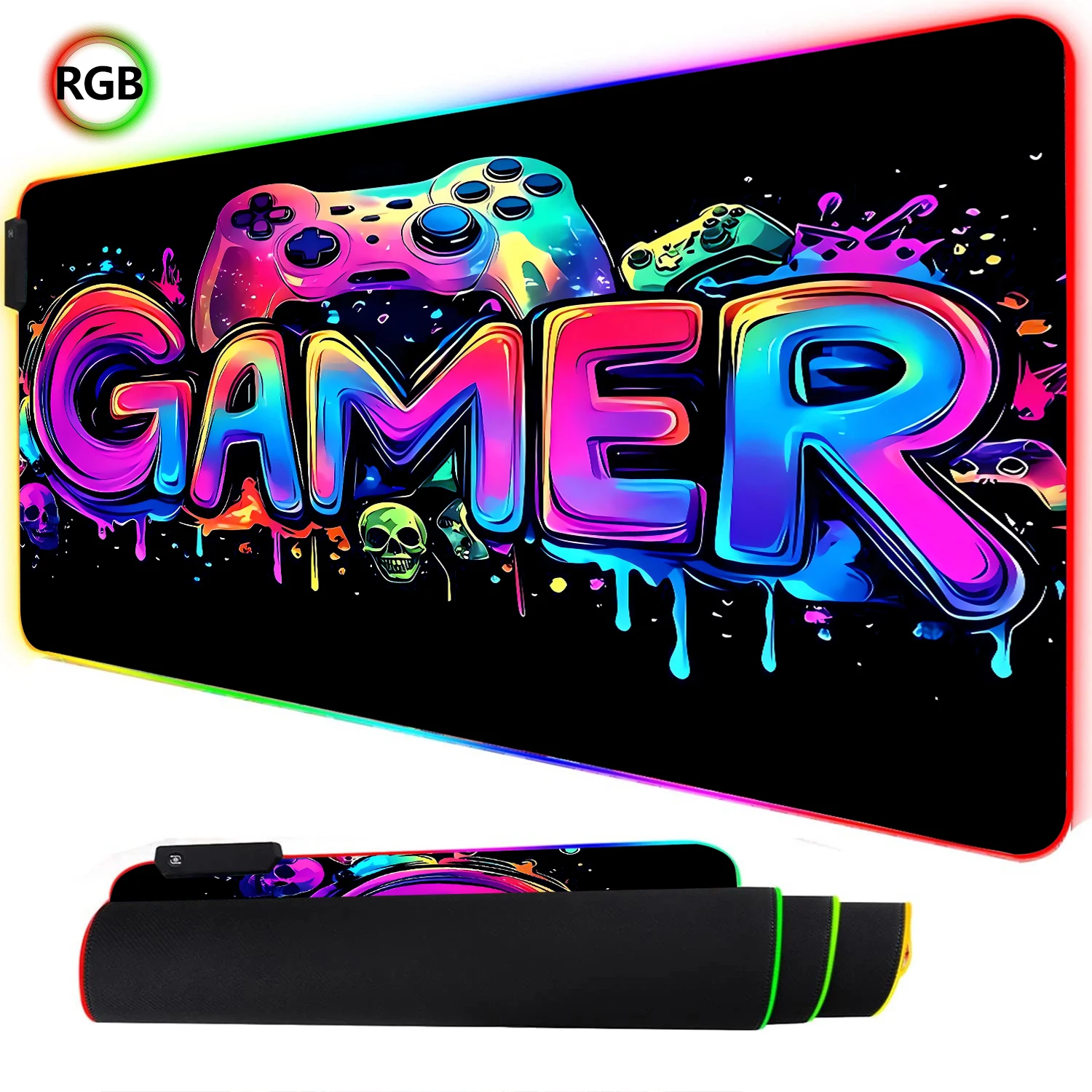 Rgb Mousepad - RGB неоновый игровой контроллер, художественный коврик