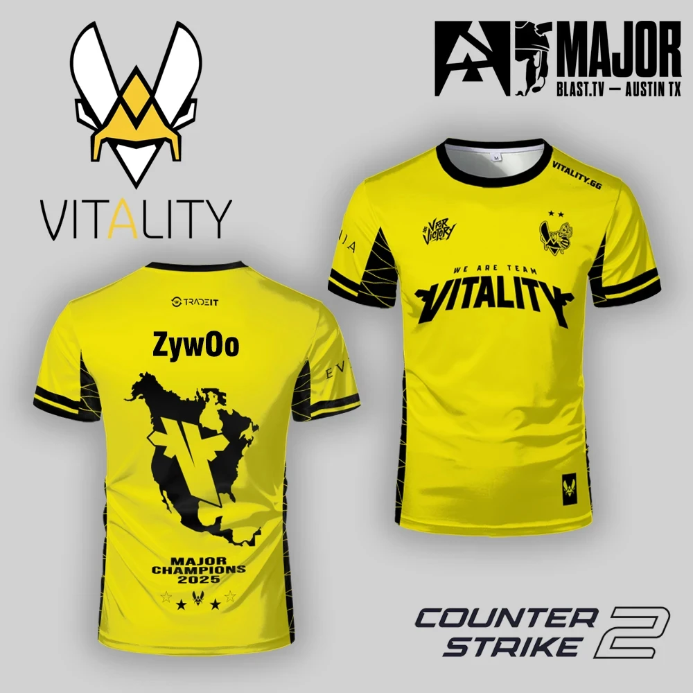 Pc Gaming Cs2 - Футболка Team Vitality CS2 Major Champions